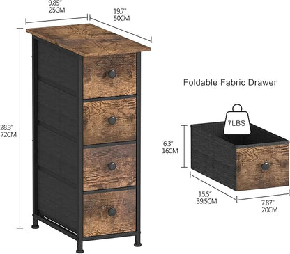 GiftGo Narrow Dresser Vertical Slim Dresser Chest of Drawers Skinny Storage - Image 3