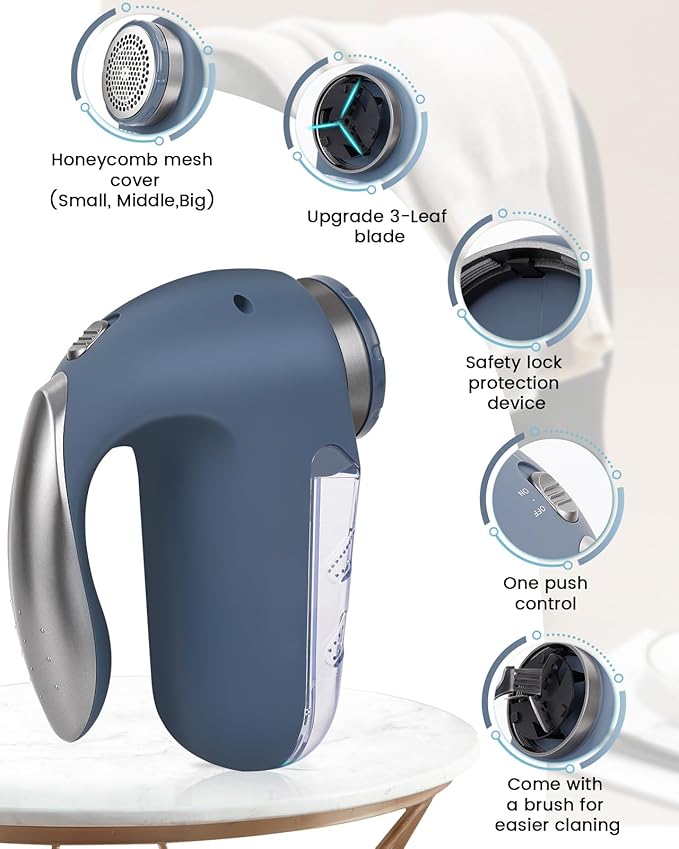 SUPER LINT Electric Sweater Shaver Fuzz Pill Bobble Remover - Image 6