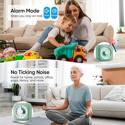 60 Minute Visual Timer for Kids, Silent Countdown Clock, Time Management Tool - Image 6
