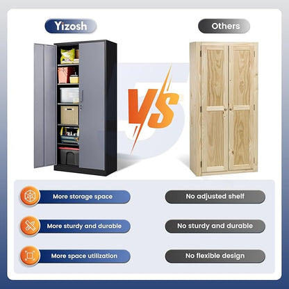 Yizosh Metal Storage Cabinet - Image 8