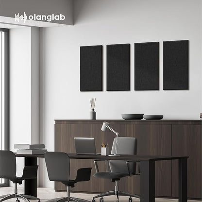 Olanglab Fiberglass Acoustic Wall Panels 4 Pack, 11.8'' x 23.6'' Sound Panels - Image 3
