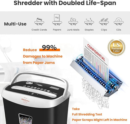 Paper Shredder for Home Office10-Sheet Cross-Cut Shredder - Image 3