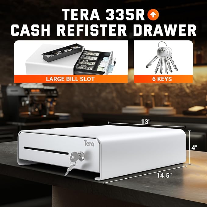 Tera Cash Register Drawer 13 inch: Auto Open - Image 6
