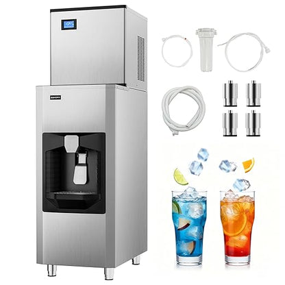 EUHOMY Commercial Ice Maker Machine 500Lb/24H, Ice Ready in 10-15 min, SECOP by EUHOMY