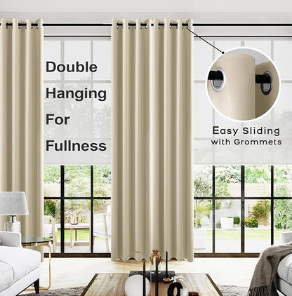 KOUFALL 108 Inch Curtains Long, 2 Panels Set - Image 2