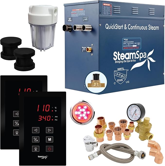 SteamSpa Executive 12 KW QuickStart ACU-Steam Bath Generator Package by SteamSpa
