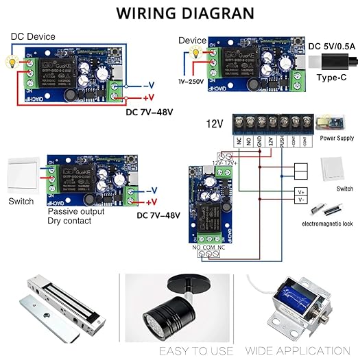 Ewelink WiFi Wireless Smart Relay Module USB 5v/12v/24v/48v Inching Selflock - Image 4