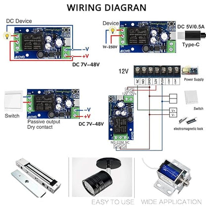 Ewelink WiFi Wireless Smart Relay Module USB 5v/12v/24v/48v Inching Selflock - Image 4