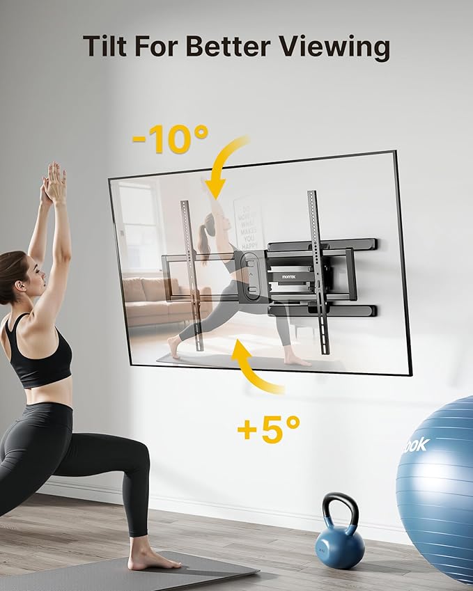 monTEK Heavy Duty Full Motion TV Wall Mount - Image 7