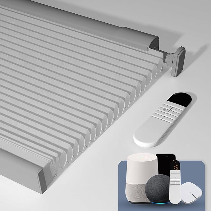 Boolegon No Drill Motorized Cellular Blinds by Boolegon