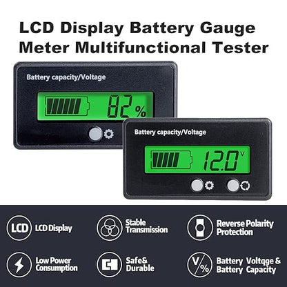12V 24V 36V 48V Battery Capacity Indicator Golf Cart Voltage Meter - Image 3