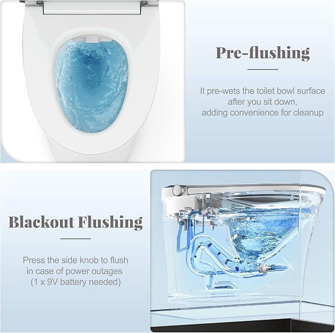 Giantex Smart Toilet, Elongated Bidet Toilet - Image 5