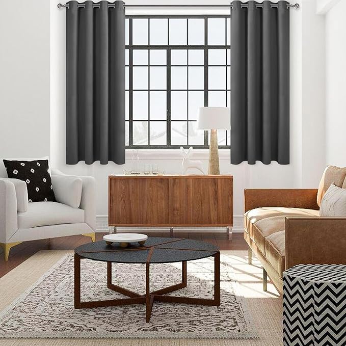 DWCN Short Curtains 36 Inches Long, Basement Half Curtains - Image 2