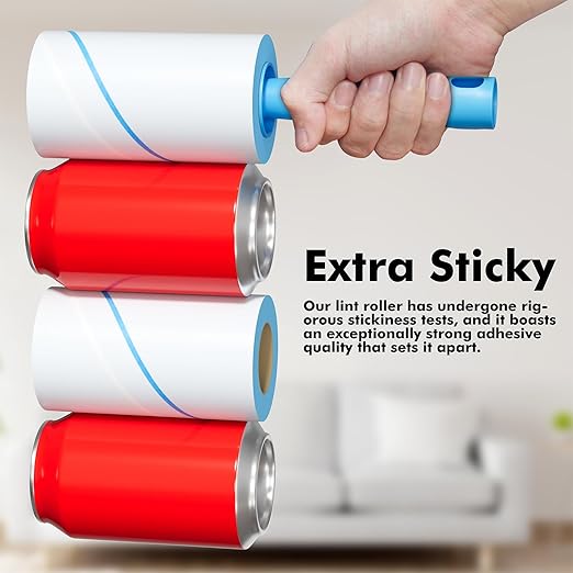 Lint Rollers for Pet Hair Extra Sticky, 1200 Sheets Mega Value Set Lint Rollers - Image 6
