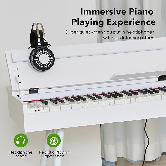 KUMENG Digital Piano 88 Key Weighted Keyboard, Full-Size Desk Progressive - Image 4