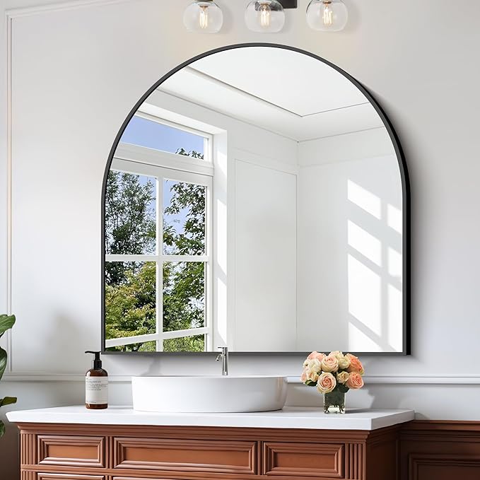 CIRCUMI Arched Wall Mirror, Metal Frame, Large Size - Image 2