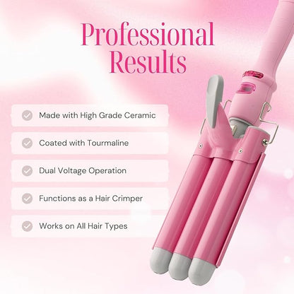 Alure Three Barrel Curling Iron Wand Hair Waver - Image 3