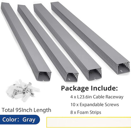 ZhiYo H2 x W2.4in Professional Server Rack Cable Management Raceway, 95in Cable - Image 5