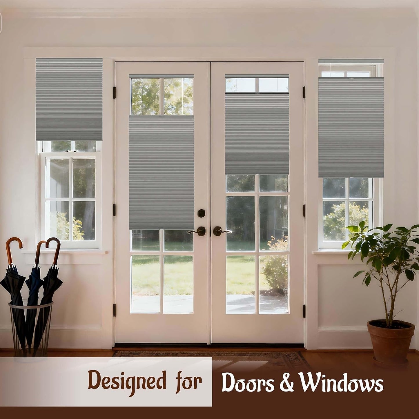 Custom Color-Matched 1.5" Top Down Bottom Up Cellular Shades for Indoor Windows & Doors, Cordless Privacy Top Down Bottom Up Cellular Shade, Insulated Honeycomb Blinds, Noise Reduced Honeycomb Blinds