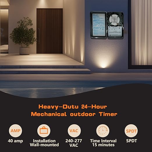 T101 Mechanical Time Switch, 24-Hour 120 V Mechanical Time Switch, Reliable - Image 5