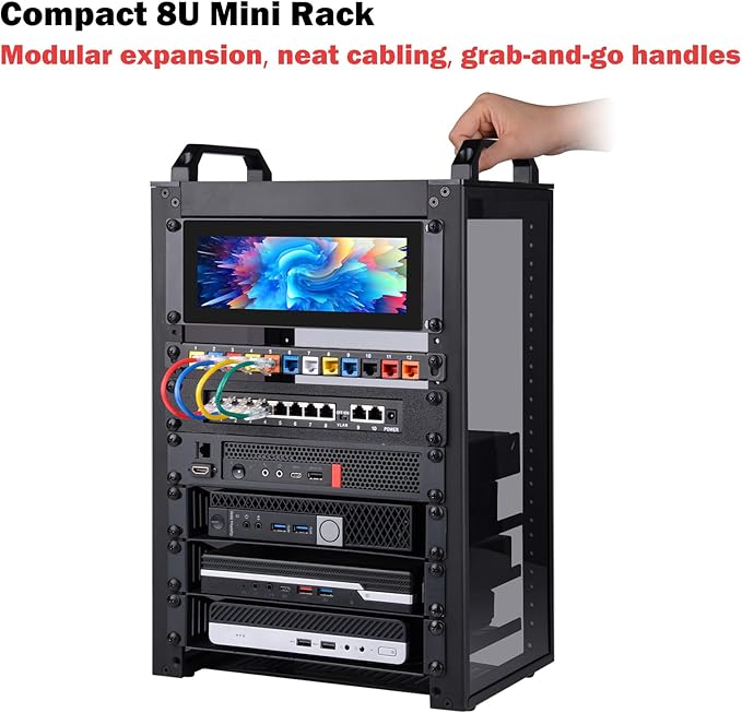 GeeekPi 8U Server Cabinet, 10 inch Server Rack - Image 6