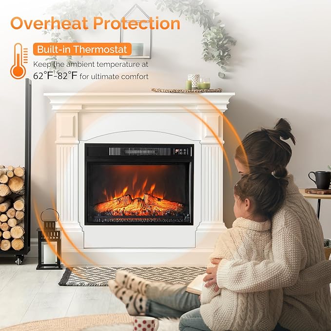 ROVSUN 23" Electric Fireplace Inserts - Image 5