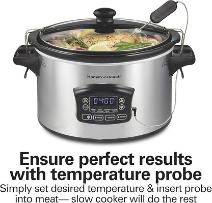 Hamilton Beach Portable 6 Quart Set & Forget Digital Programmable Slow Cooker - Image 3
