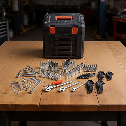 VEVOR Mechanics Tool Set, 230-Piece Mechanic Tool Kit, 1/4 in, 3/8 in, and 1/2 - Image 9