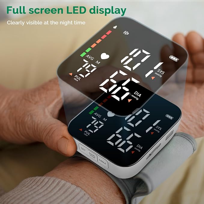 Greetmed Wrist Blood Pressure Monitor Automatic Talking Wrist Blood Pressure - Image 4