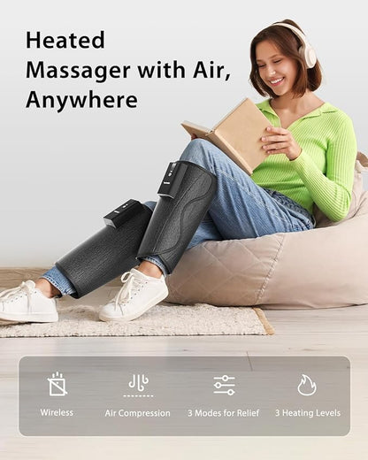 CINCOM Leg Massager with Heat and Air Compression, Cordless Calf Massager - Image 2
