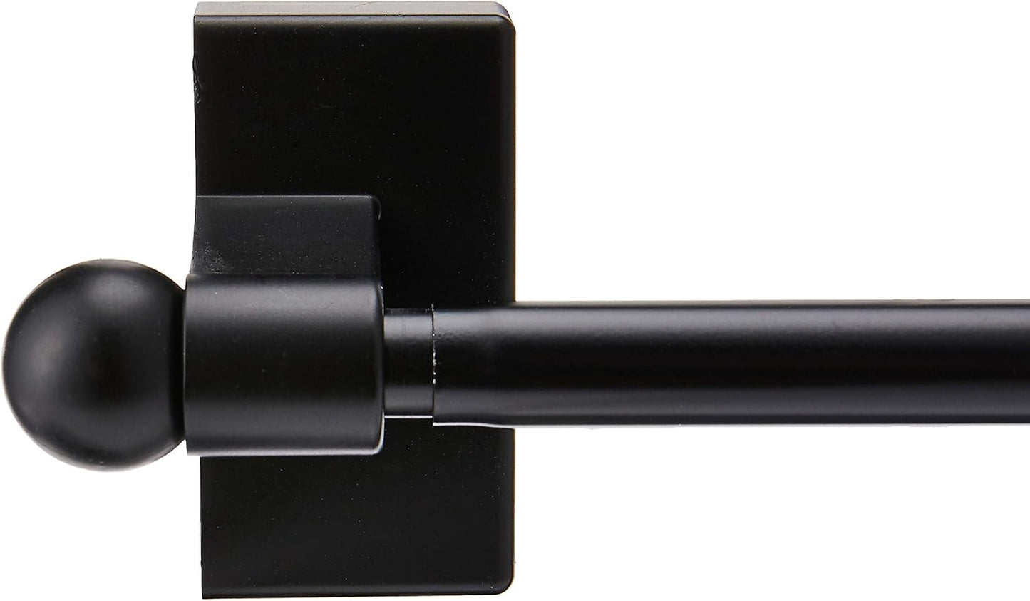 Rod Desyne Mag-12 Magnetic Curtain Rod, 17-30", Black