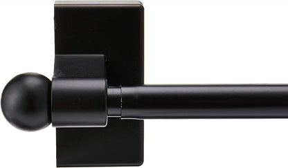 Rod Desyne Mag-12 Magnetic Curtain Rod, 17-30", Black