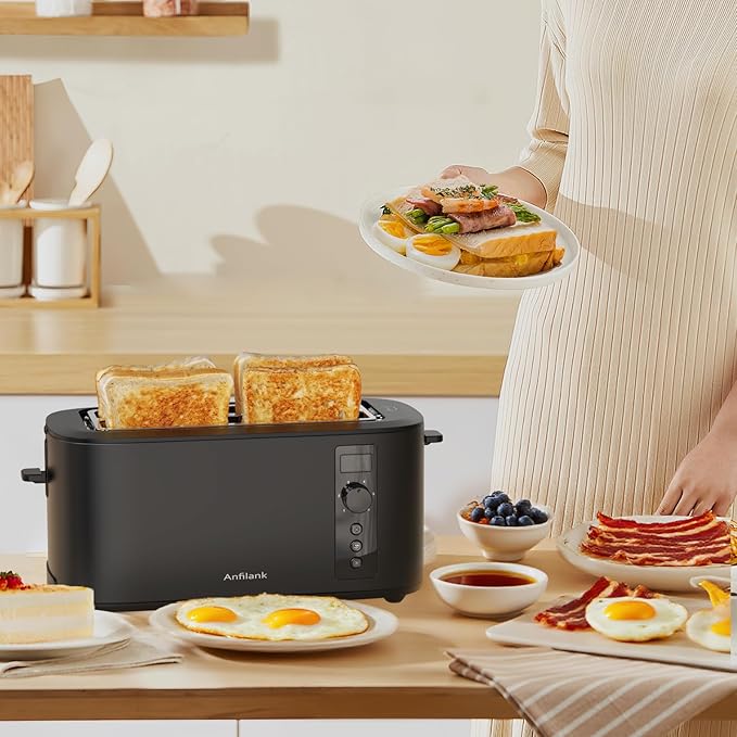 Toaster 4 Slice Long Extra Wide Slot 1.5" - Image 8