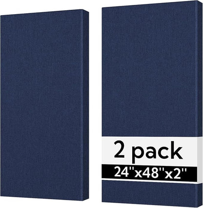 Olanglab Sound Absorbing Acoustic Wall Panels 2 Pack, Large Fabric Wrapped by Olanglab
