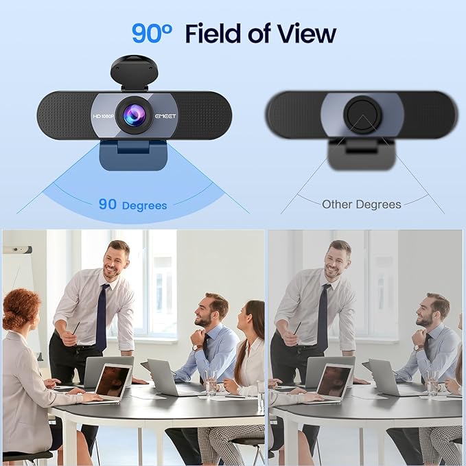 EMEET 1080P Webcam, C960 Web Camera - Image 4