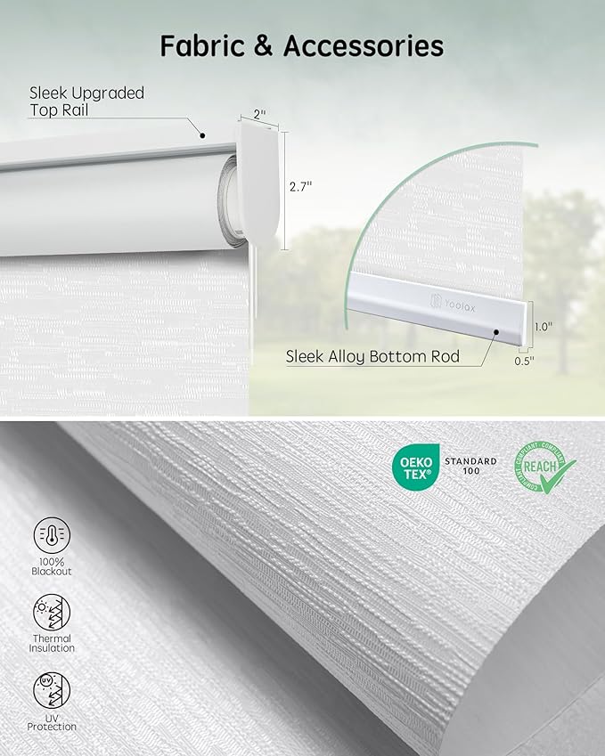 Yoolax Motorized Blinds with Remote, Automatic Window Blinds Directly - Image 5