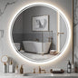 Wall-Mounted Round Bathroom Mirror by LIGHTINGUPYOURBEAUTY