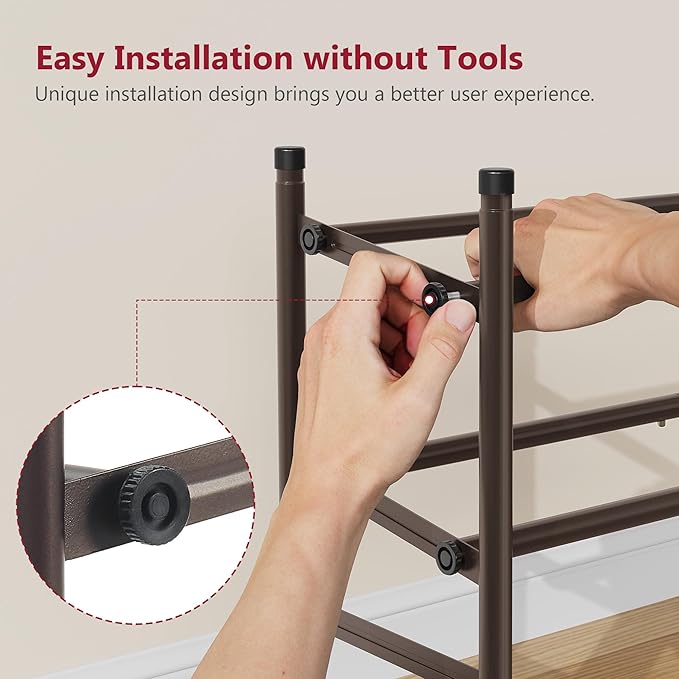 Tajsoon 2 Tier Expandable Shoe Rack - Image 5