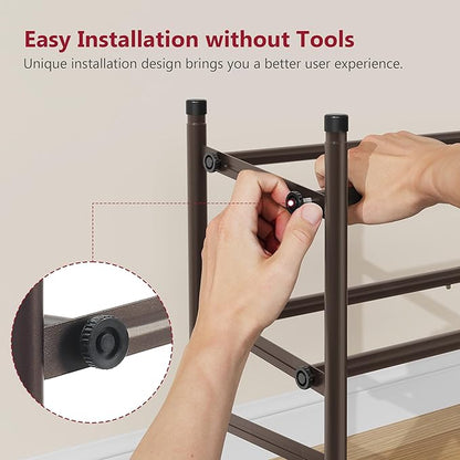 Tajsoon 2 Tier Expandable Shoe Rack - Image 5