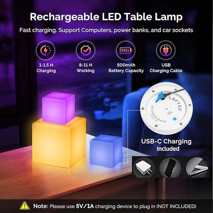 LOFTEK 4-inch LED Cube Lights: RGB 16 Colors Tesseract Cube, Cosmic LED Mood - Image 5