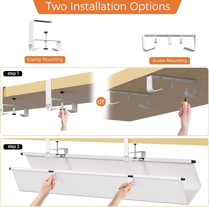 Under Desk Cable Management Tray - Image 7