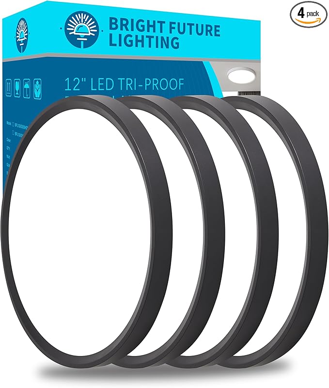 4pack 12 Inch Flush Mount Ceiling Light, 24w Led Ceiling Light, by Unknown