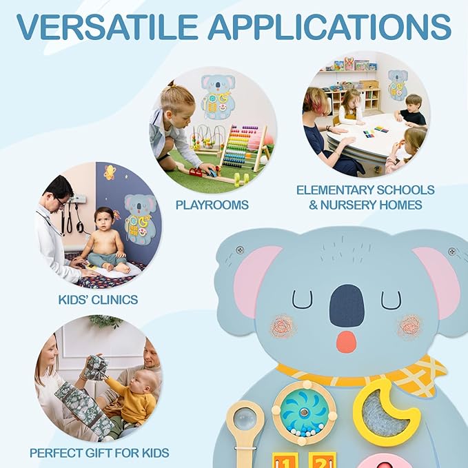 Monläurd® Wooden Koala Sensory Wall Toy, Busy Board - Image 5