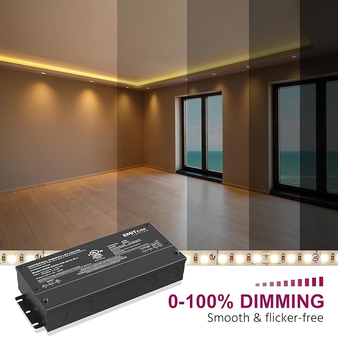 EMITEVER Dimmable Led Driver, 2 Packs 120W AC 110V-277V to DC 24V Transformer - Image 6