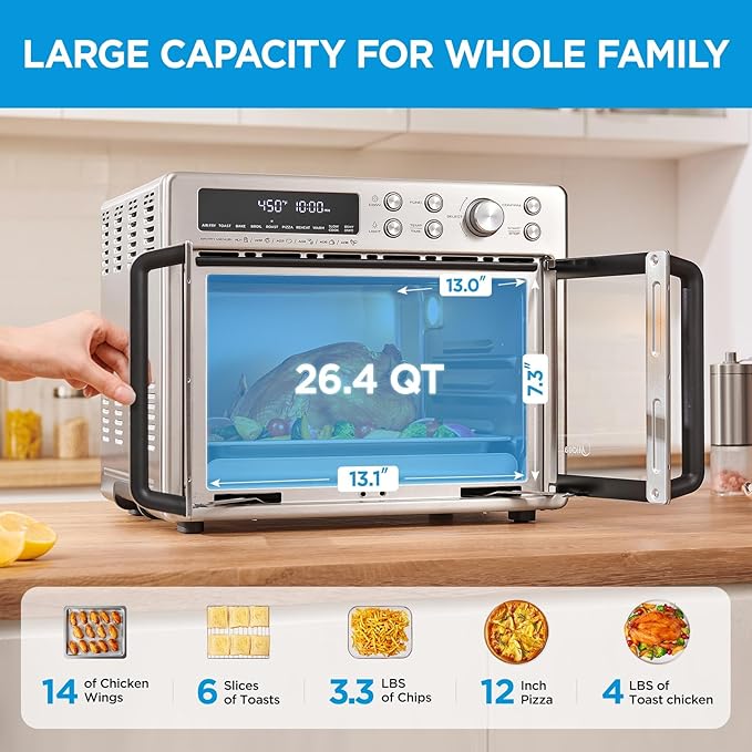 Midea Flexify French Door Toaster Oven Air Fryer Combo, 26.4 QT, Extra Large - Image 4