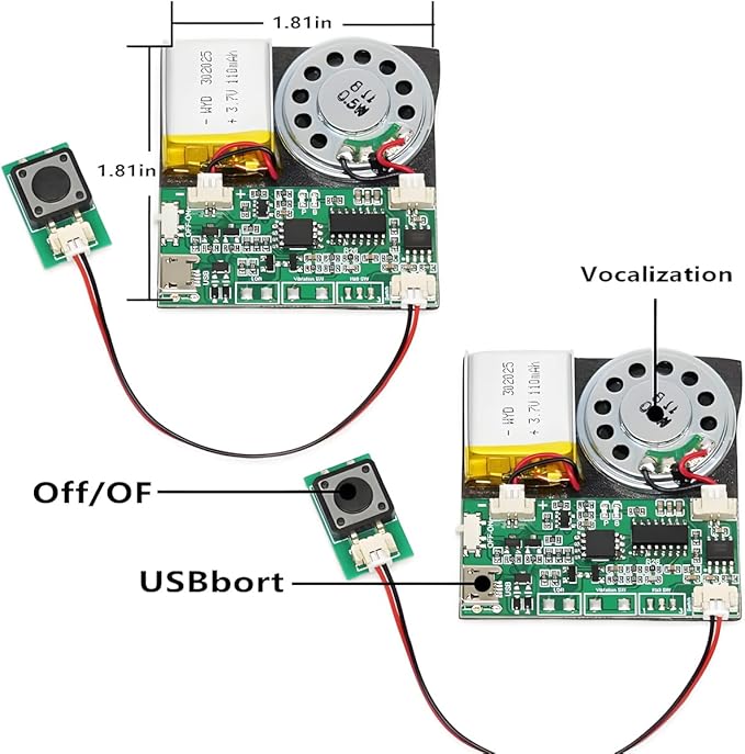 Press-Button Control Activated 8M MP3 Recordable PCB Sound Module USB - Image 5