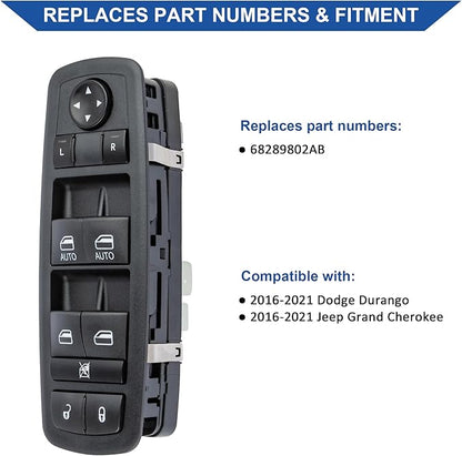 Obaee Master Power Window Switch Front Left Driver Side Compatible - Image 2