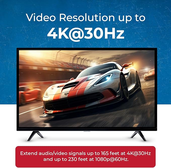 OREI 4K 1x4 HDMI Extender Splitter Over CAT6/7 Ethernet Cable Up to 4K@30Hz - Image 7