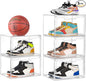 5 Pack Clear Stackable Shoe Organizer Box by Clemate