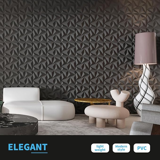 Art3d 3D Wall Panels 20 Pack, 11.8" x 11.8" PVC Wall Panels, Glue Up Wall Decor - Image 6